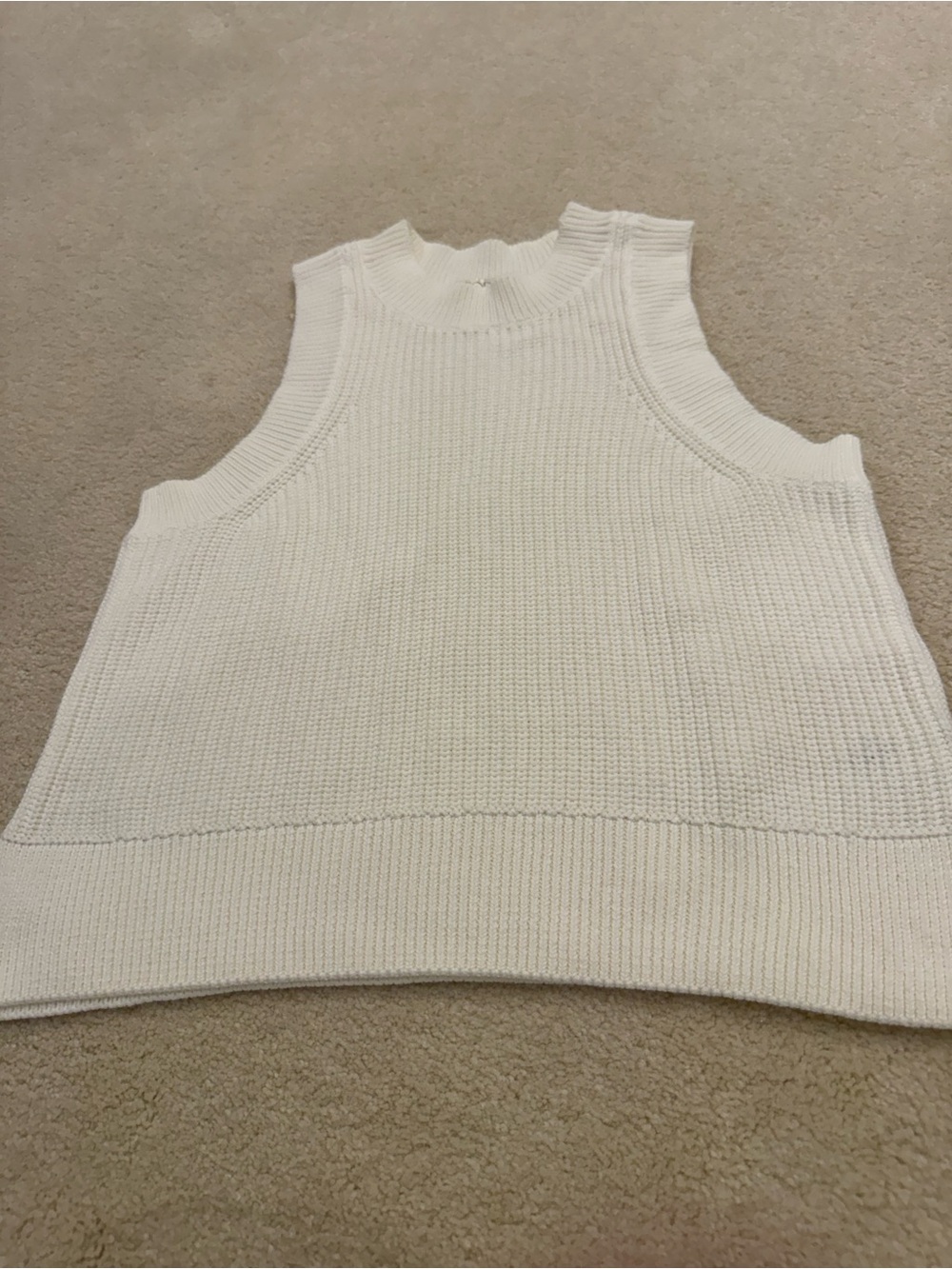 Georgie Cream Knit Sleeveless Sweater - Women's Medium